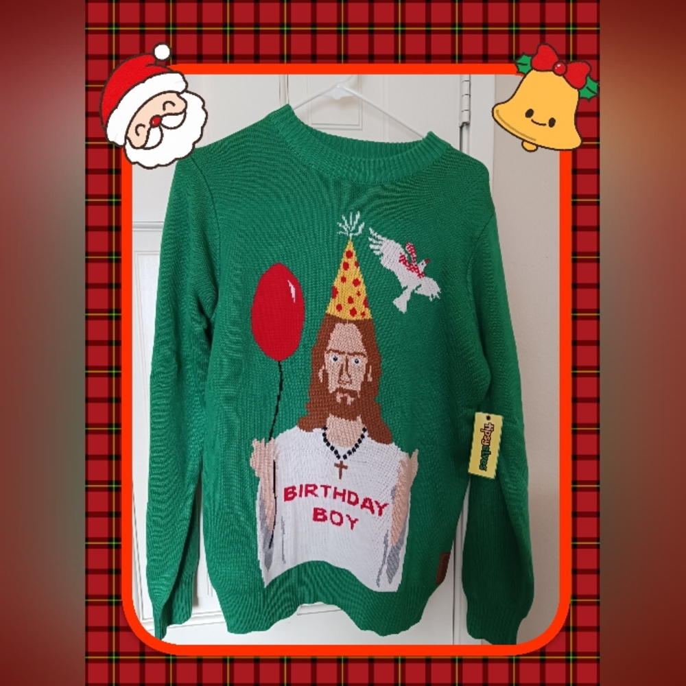 🎄NWT Tipsy Elves Jesus Birthday Boy Ugly Christmas Sweater Size Small!🎄